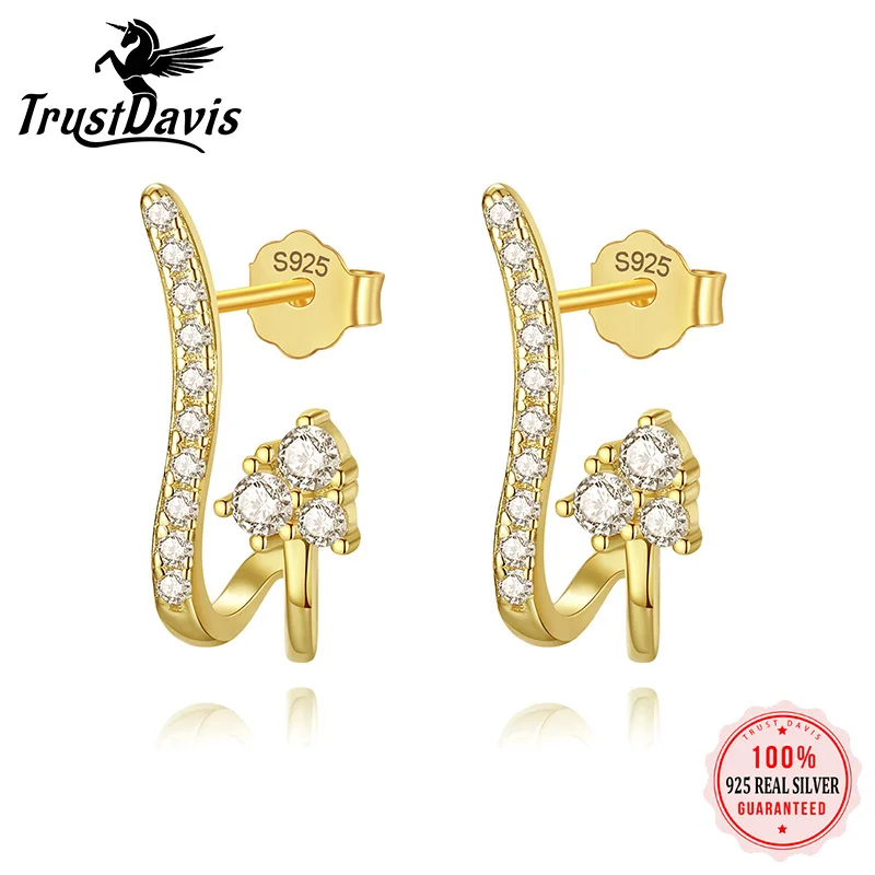 

Женские серьги-гвоздики из серебра 925 пробы с цирконом