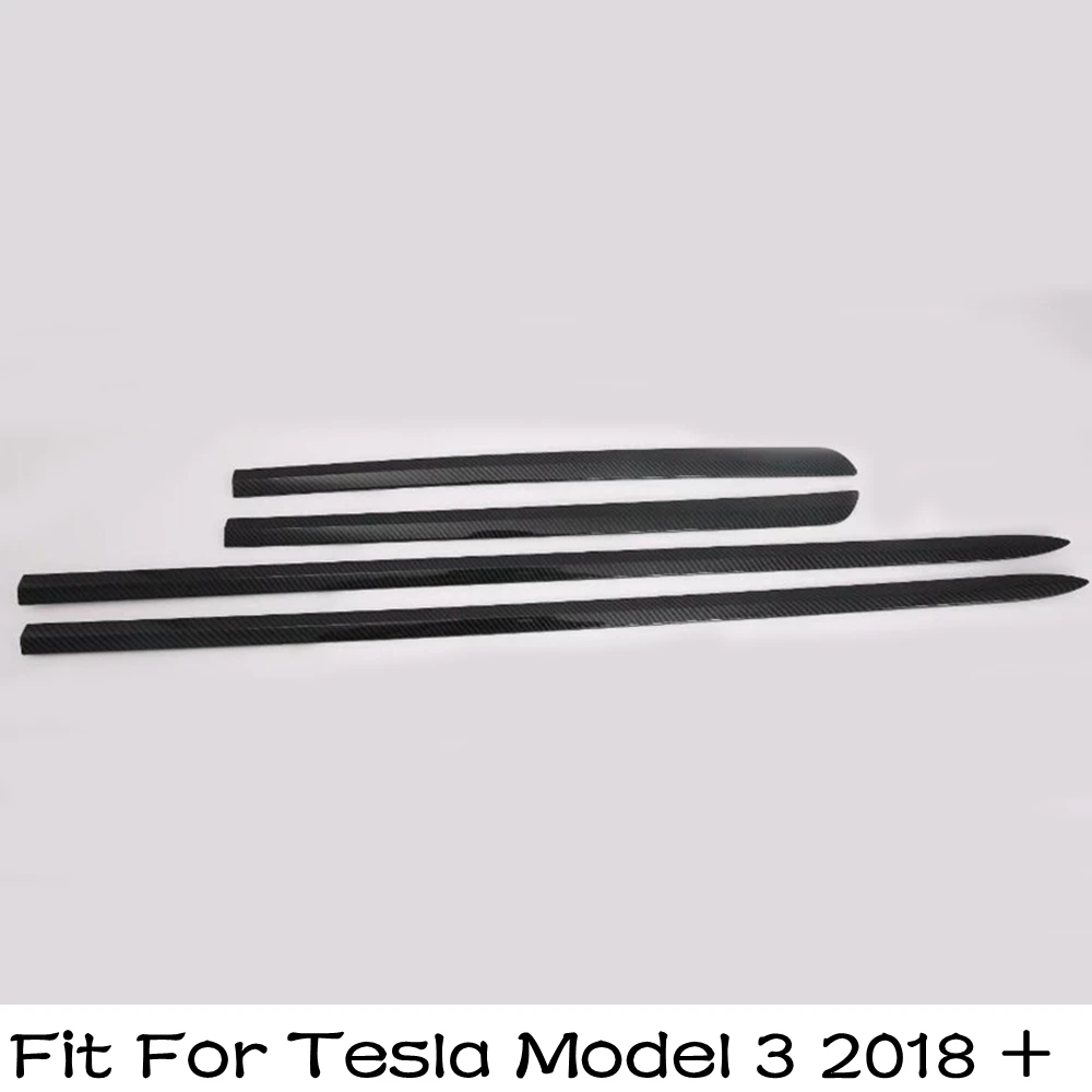 

Хромированная внешняя деталь Lapetus, Нижняя крышка, отделка, 4 шт., для Tesla Model 3 2018-2020, аксессуары из углеродного волокна