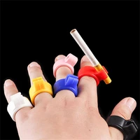 2pcs new creative ring cigarette holder mens smoking tools silicone cigarette holder bracket anti smoking random color