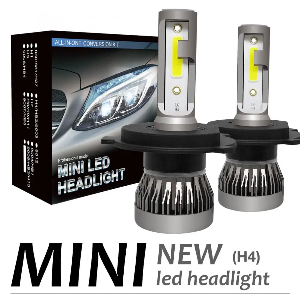 

2 Pieces H4 120W 12000LM 6000K LED Universal Car Headlight Kit Automobile Fog Lamp Hi / Lo Light Bulbs