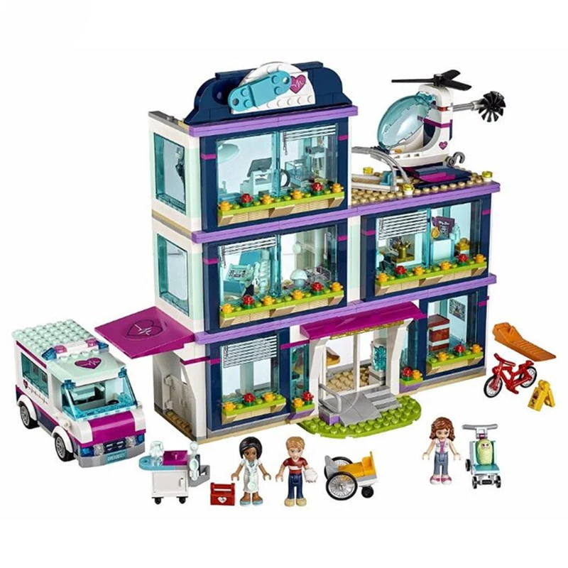 

In Stock Heartlake City Park Castal Love Hospital Girl Friends Building Block Compatible Lepining Friends Brick Toys for Girls