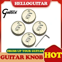 4pcs electric guitar knobs gretsch metal hollow body guitar control volume tone knob with arrow %e2%80%9cg%e2%80%9d logo