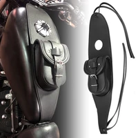 black motorcycle gas fuel tank dash console center pouch bag pu leather for harley sportster xl 883 1200 models