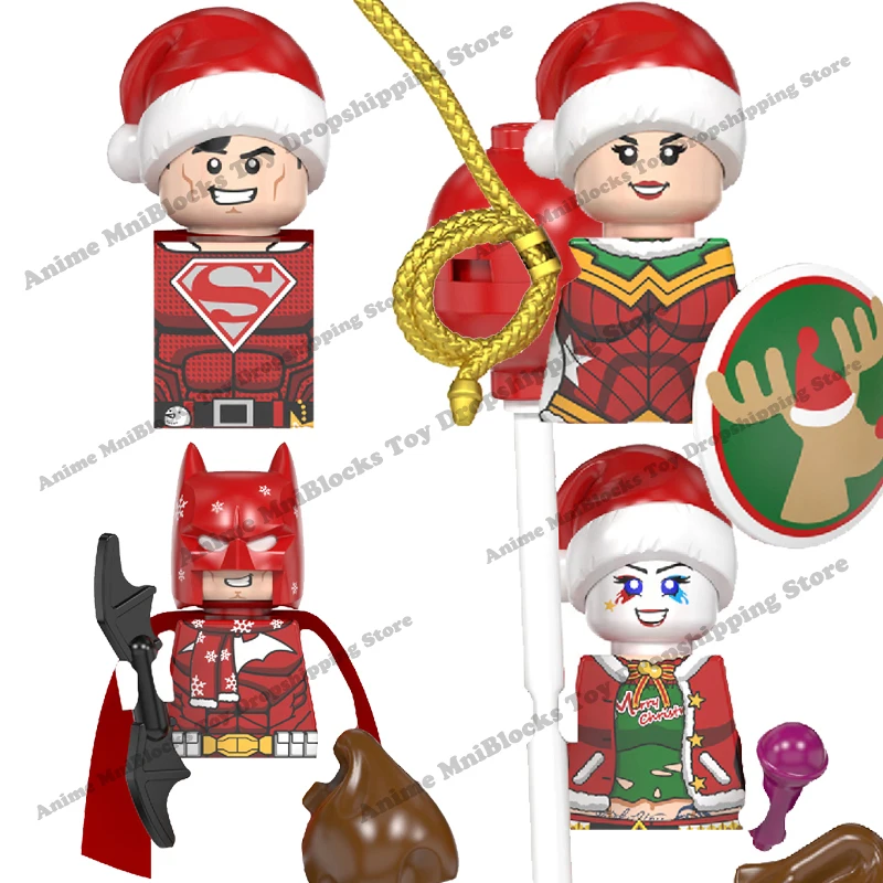 WM6104 Харли Квинн Бэтмен чудо-женщина Супермен кирпичи мини Экшн-фигурки