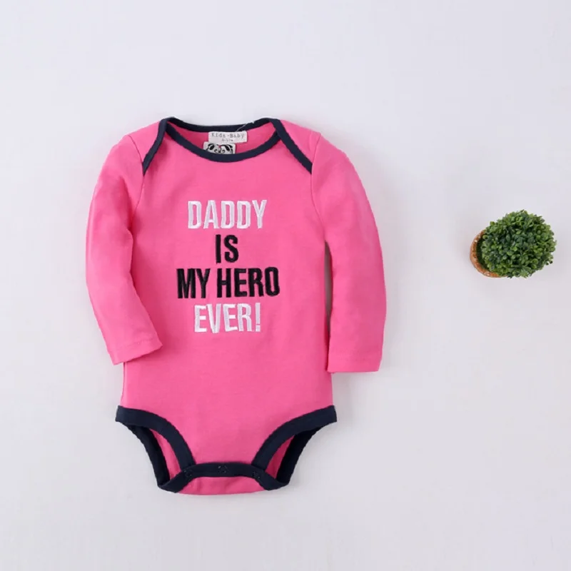 

Letters Embroidery Toddler Children Bodysuit Fashion Long Sleeve T-Shirt Cotton Jumpsuit Newborn Kids Infant Baby Girls Clothing