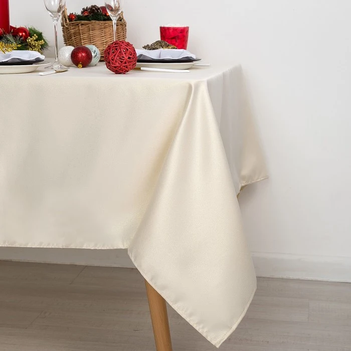Скатерть Доляна Пудра цвет золотой 150×220 см 115 ± 10 г/м² 100% п/э | Дом и сад