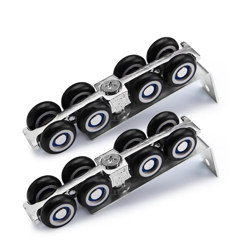 

2Pcs Sliding Door Roller Hanging Pulley Hanging Mute Rail Wheel Balcony Sliding Door 8 wheels