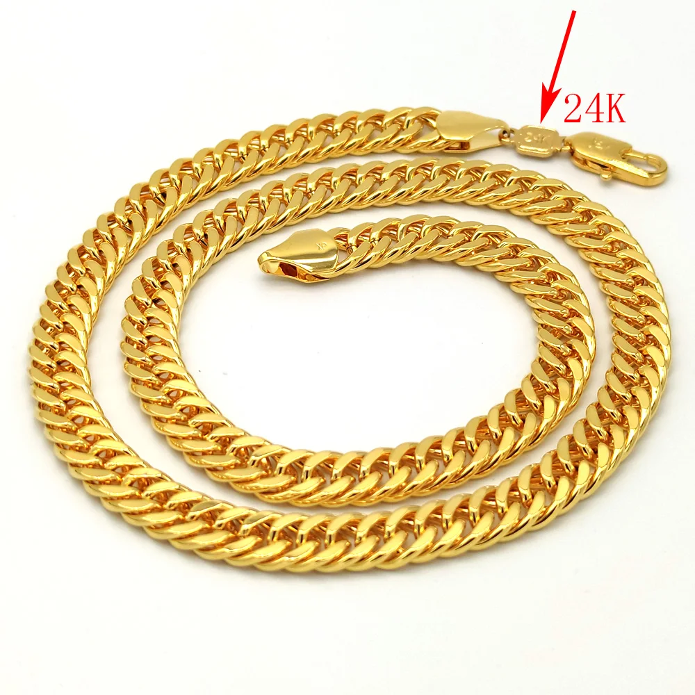 Carat THAI BAHT Solid GOLD GF NECKLACE 