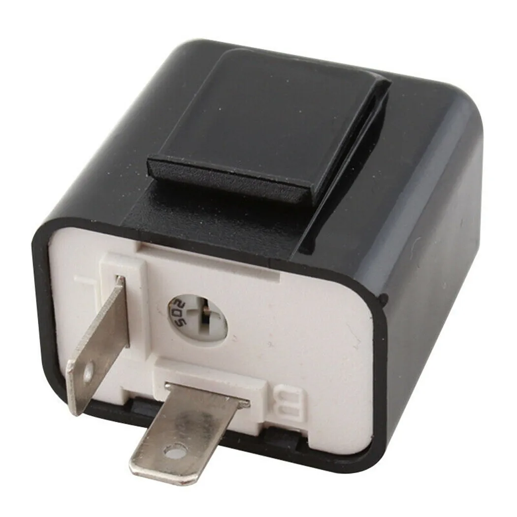 

Motorcycle Flasher Relay 2Pin Accessory Adjustable Black Indicator LED