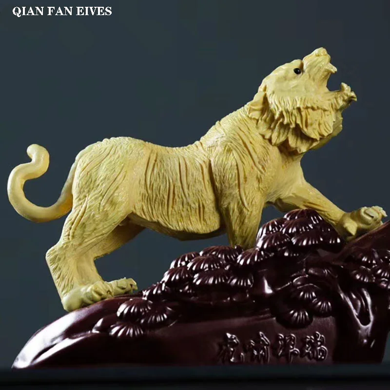 Скульптура из массива дерева статуя тигра современное искусство ручная работа