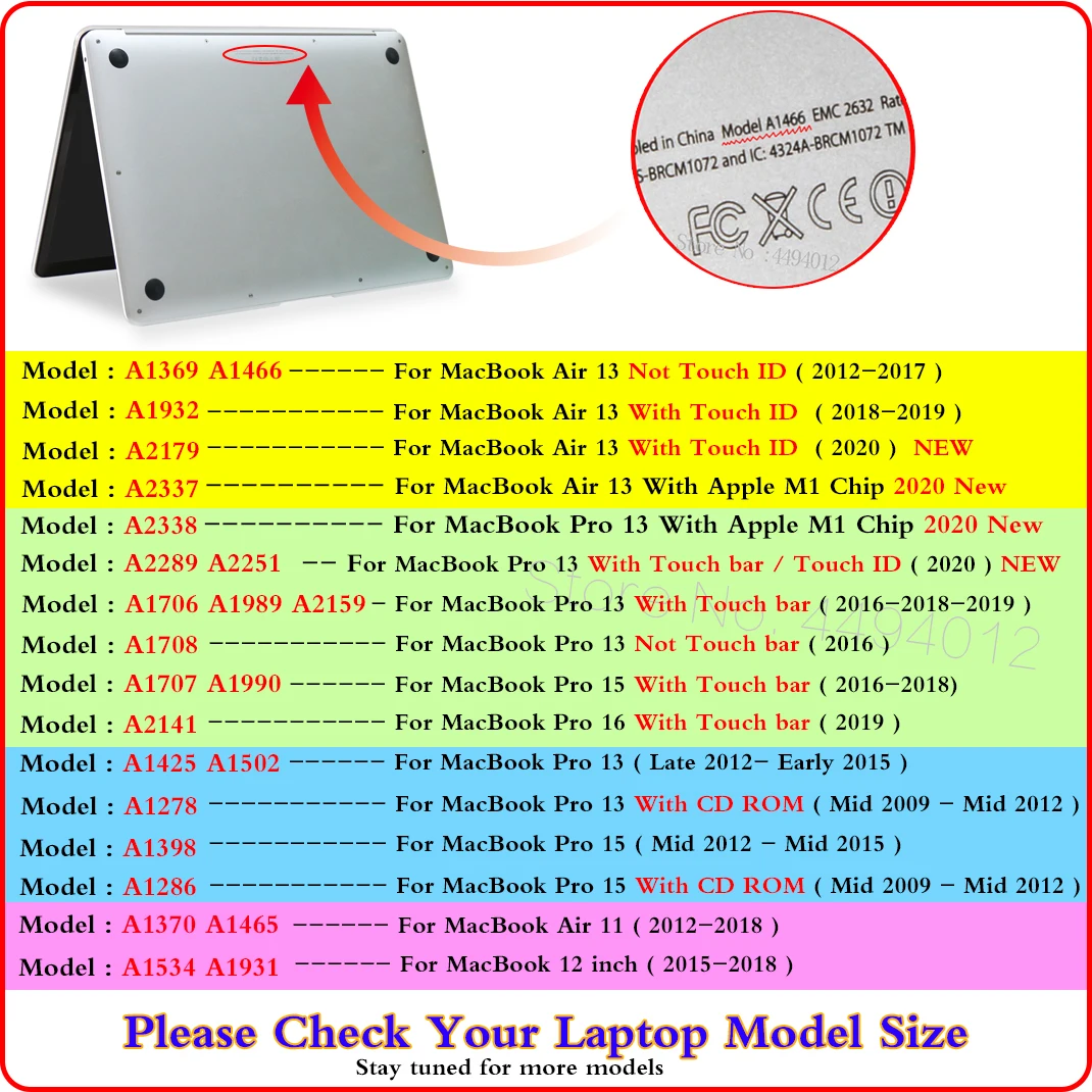 

Laptop Capa For Apple Macbook Air 13 Case 2020 M1 Chip A2337 A2179 For Macbook Pro 13 Case A2338 A2289 A2251 Touch Bar Funda
