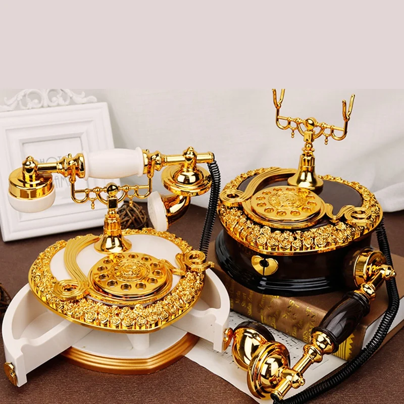 

В стиле ретро; В форме сердца телефон модель музыкальная шкатулка подарок на день рождения Домашний декоративный орнамент старинная резная...