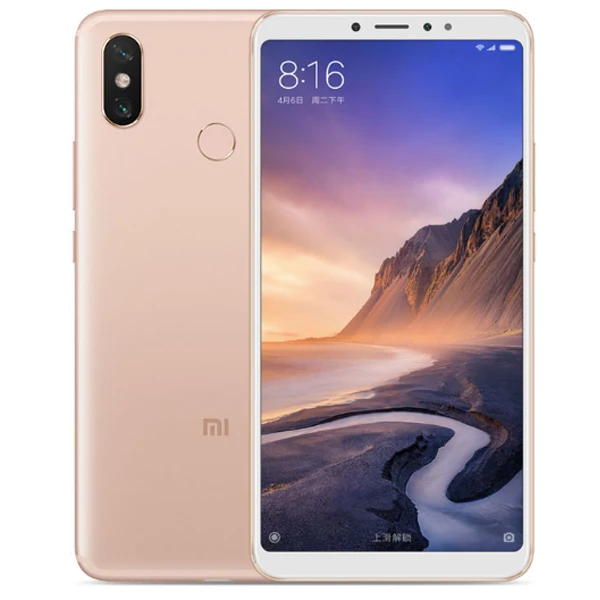 Gold Xiaomi Mi, Макс. 3, 4 Гб ОЗУ, 64 Гб ПЗУ, мобильный телефон, 6,9 дюймов, полный экран, Восьмиядерный процессор Snapdragon 636, 5500 мАч, 12 Мп+ 5 МП, двойная камера - Color: Gold