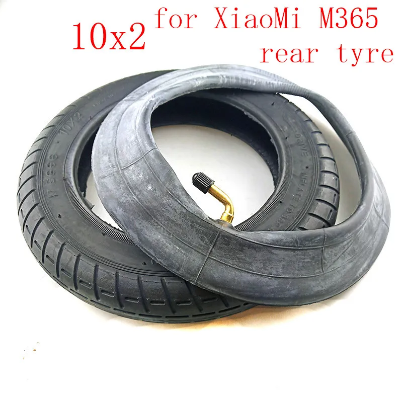 inner and outer tire Хорошее качество 10 InchElectric скутер Xiaomi Mijia m365передние колеса шины и надувание задние шины колеса 10x2 наружная внутренняя труба - Цвет: inner and outer tire
