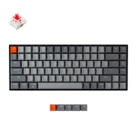 k2 to v2 mechanical keyboard with bluetooth red door control switch white led backlight mac and windows wireless 84 keys