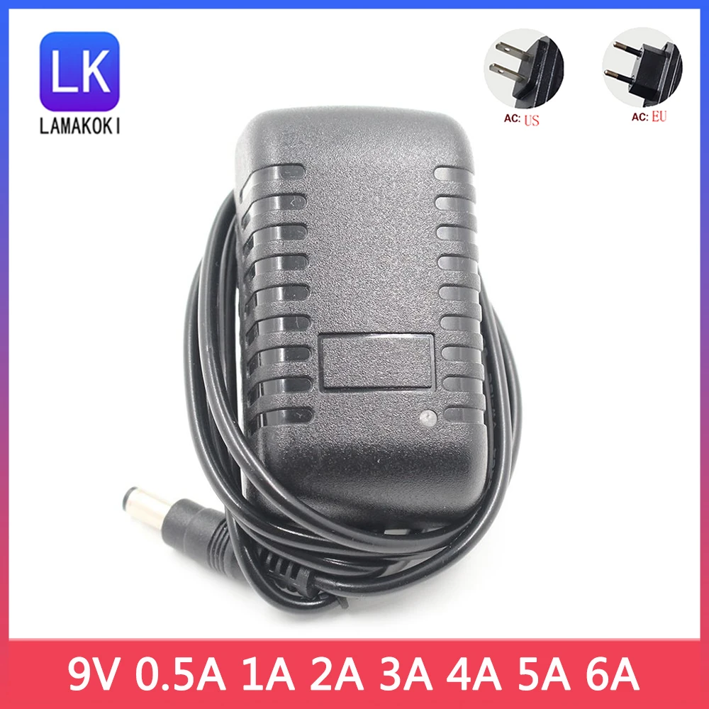 

1PCS AC / DC Adapter DC 9V 0.5A 1A 2A 3A 4A 5A 6A AC 100-240V Converter power Adapter 9 V Volt 1000MA Charger Power Supply