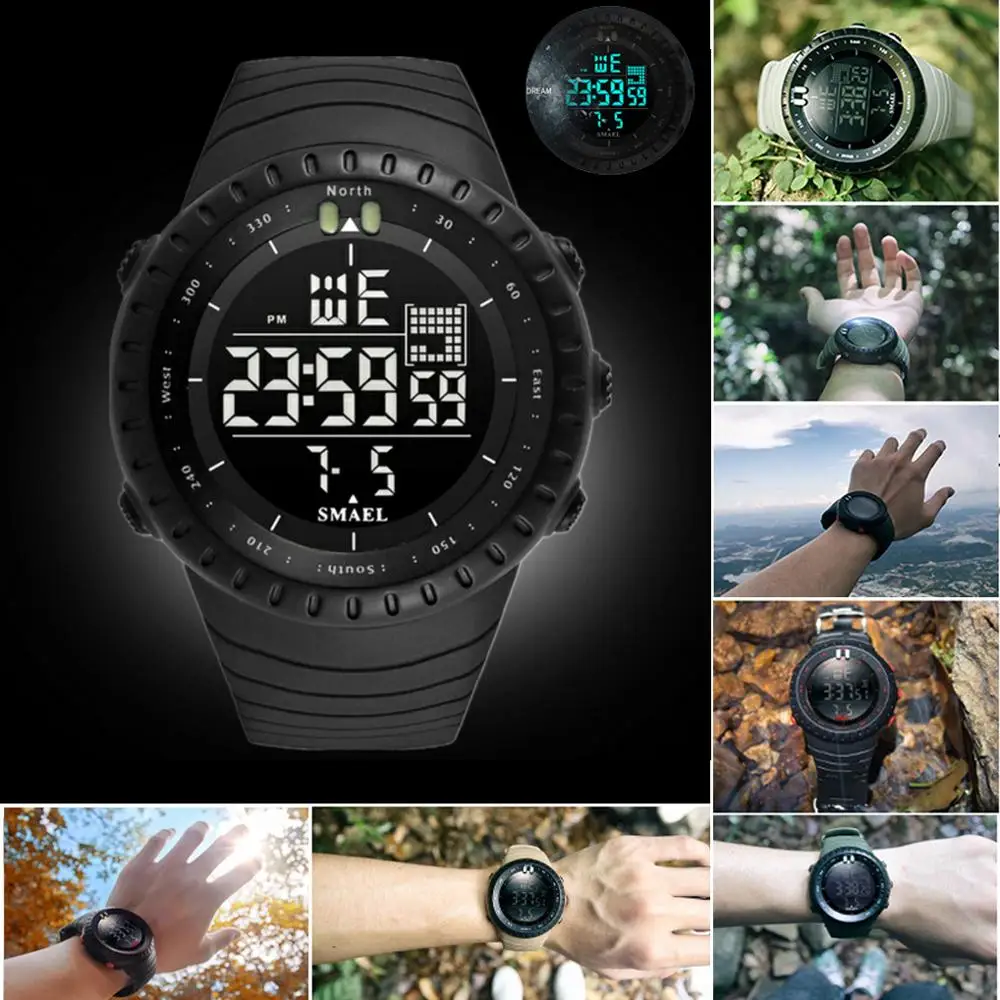 

2019 New Top Brand Men LED Digital Watch Military Watch Running Dress Sports Watches Fashion Outdoor Wristwatches Reloj Hombre