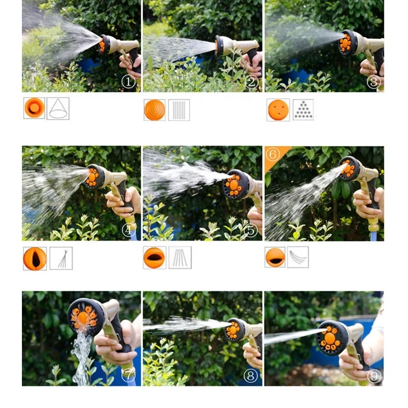

The New High-Pressure Spray Gun 9 Functions Car Wash Water Gun Gardening Watering Sprinkler Cleaning Water Gun