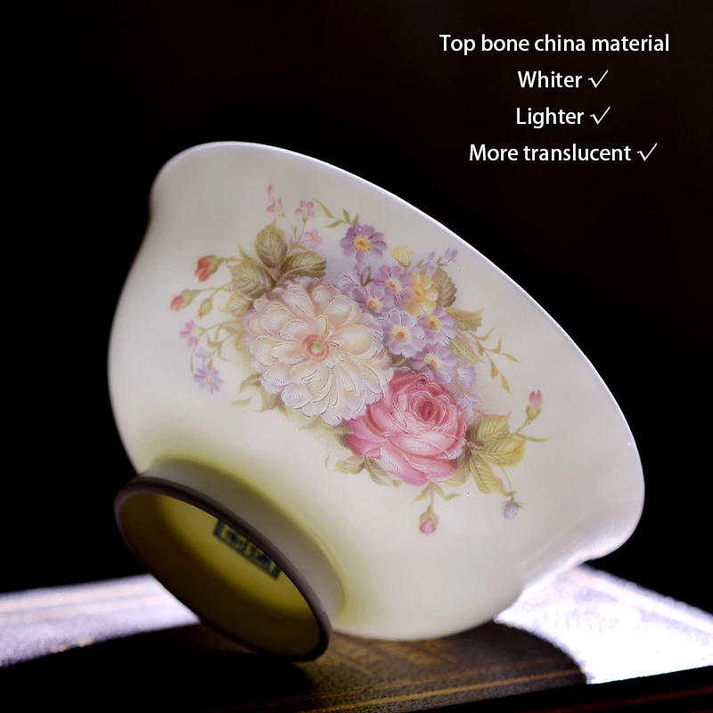 

European Rose Bone Chinese Tea Set Coffee Set Ceramic Pot Creamer Sugar Bowl Household Teapot Coffee Cup Mug Coffee Utensils