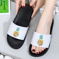 kawaii cartoon pineapple graphic print slippers for indoor and outdoor wear at home new summer ladies slippers women slippers