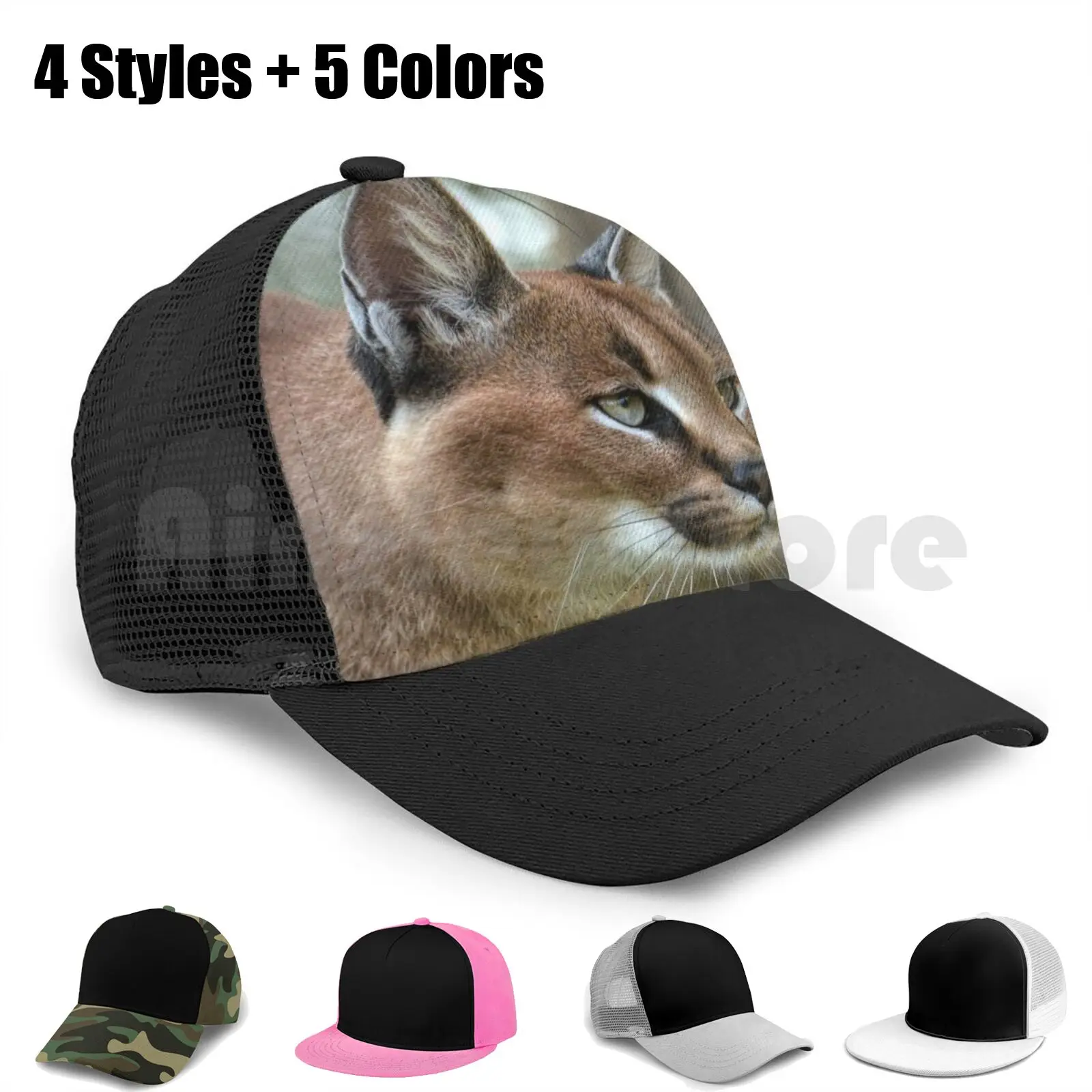 

Caracal ( Colour Version ) Baseball Cap Adjustable Snapback Hats Hip Hop Caracal Cats Animals Wildlife Heritage Foundation