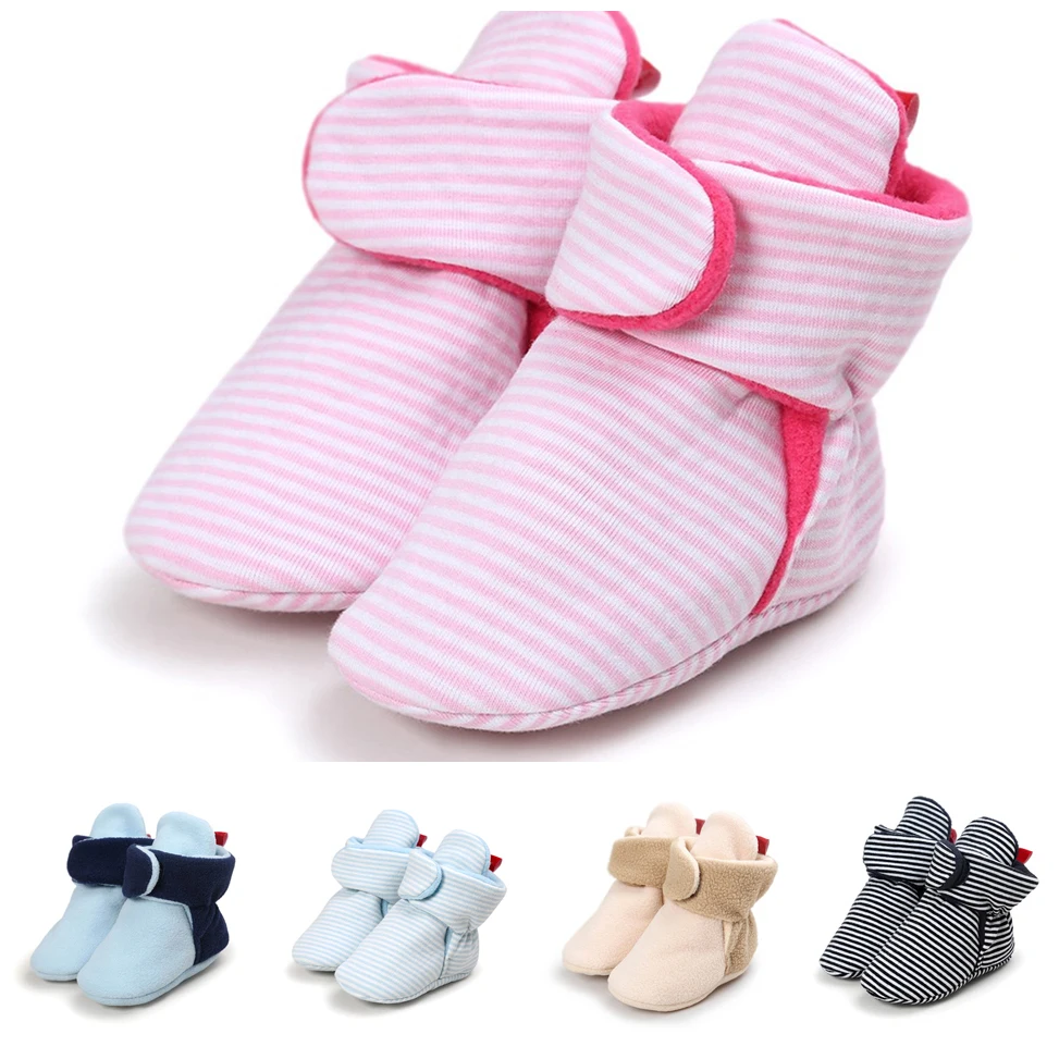Зимняя прогулочная обувь для новорожденных мальчиков теплые шерстяные тапочки