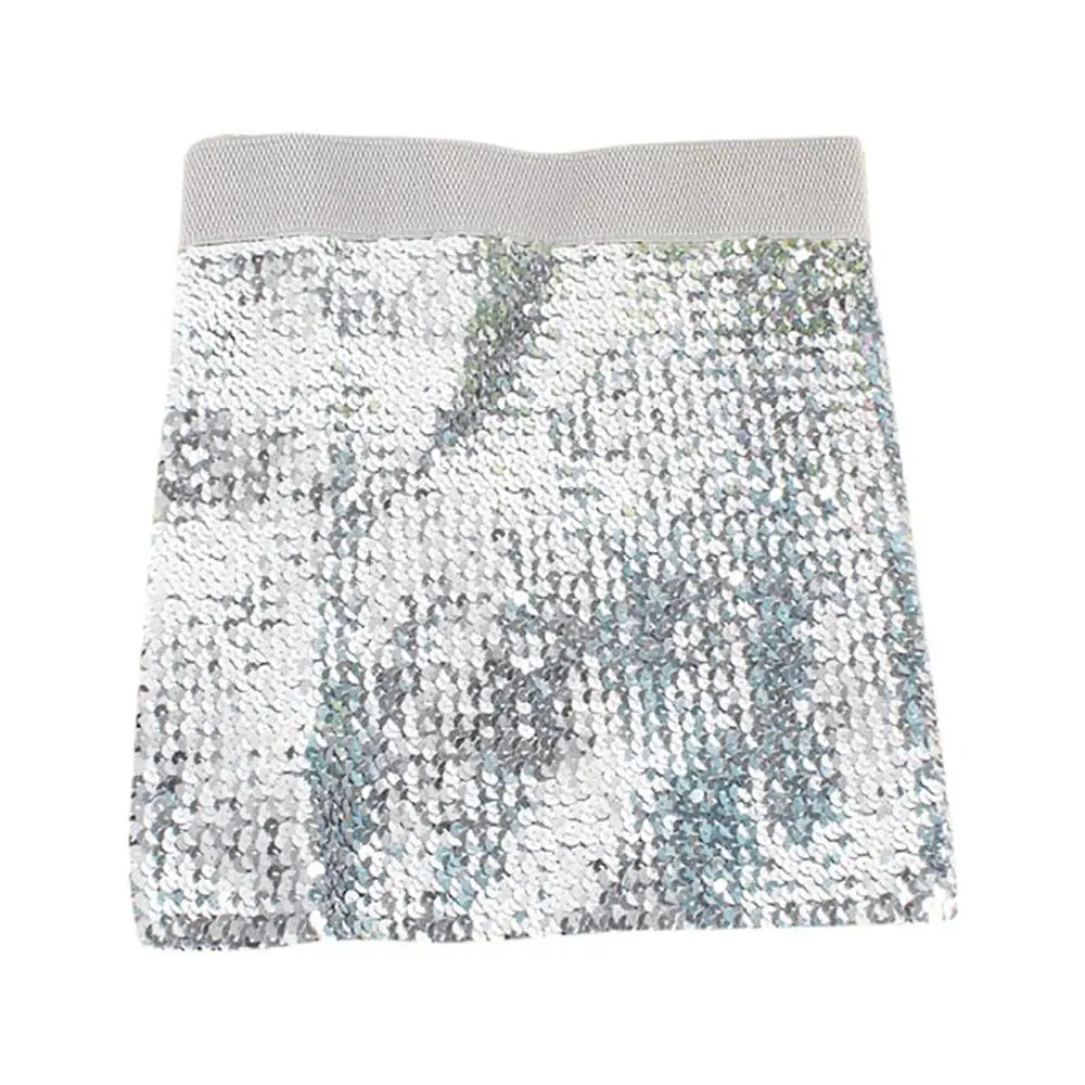 Женская облегающая мини юбка с золотыми блестками короткая танцевальная для