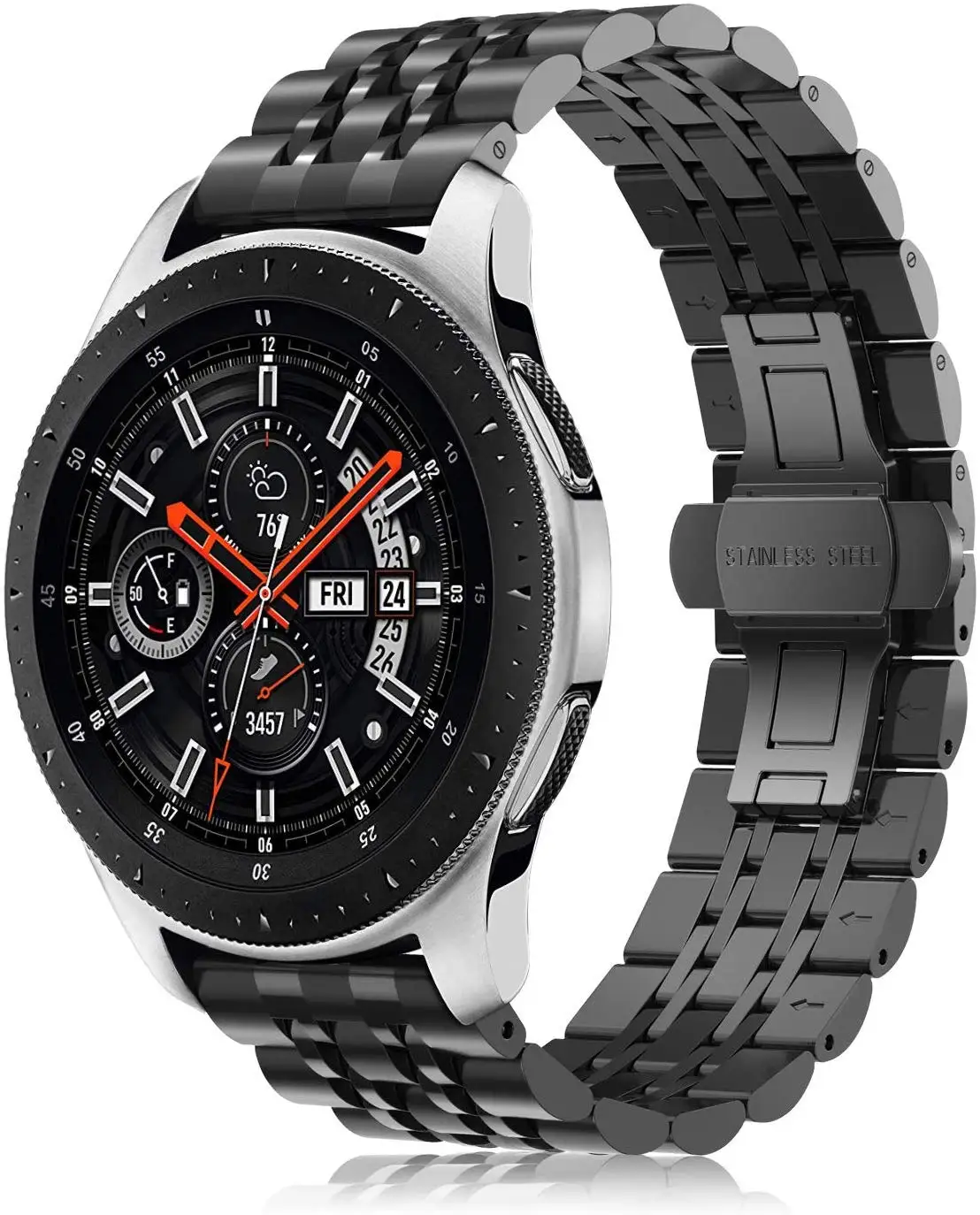 Ремешок 22 мм для samsung galaxy watch band 316L нержавеющая сталь 46 мм gear S3 Frontier huawei watch gt huami Amazfit 1/2 Ticwatch 1
