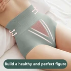 Корректирующее белье женское однотонное, утягивающее белье с завышенной талией для подтяжки живота, утягивающее белье для ягодиц