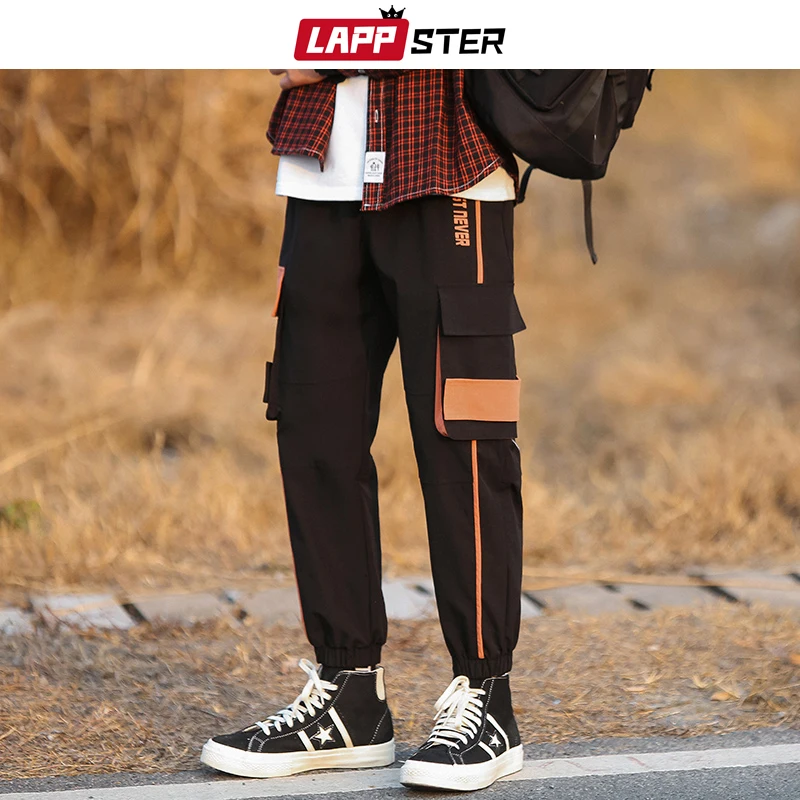 LAPPSTER Мужские Streetwear бегуны Брюки 2019 Mens Hip Hop Black Тренировочные штаны мужчины