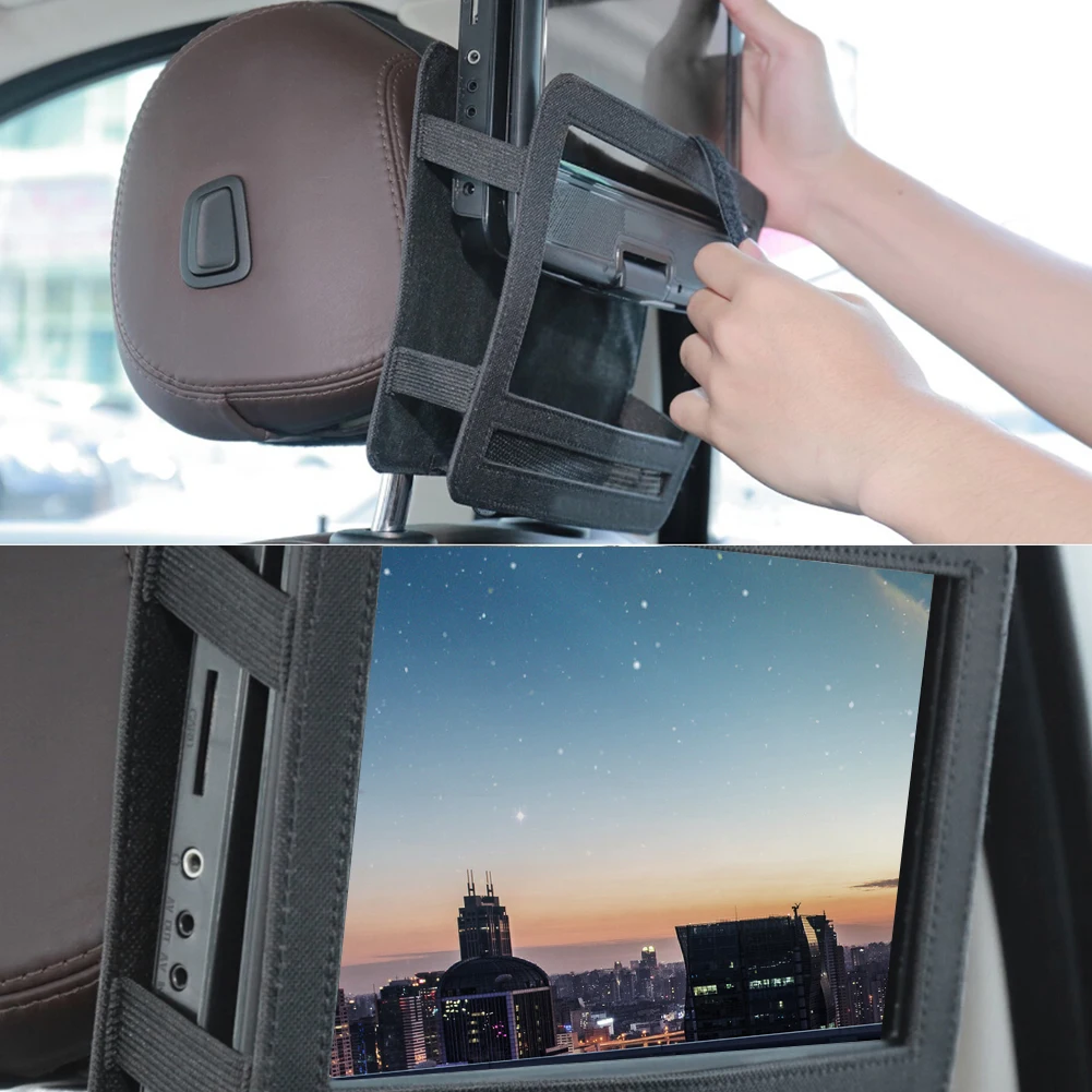 Car Headrest Mount Holder Strap Case For Portable DVD Players Tablets Car Phone Holder Cases Car Accessories images - 6