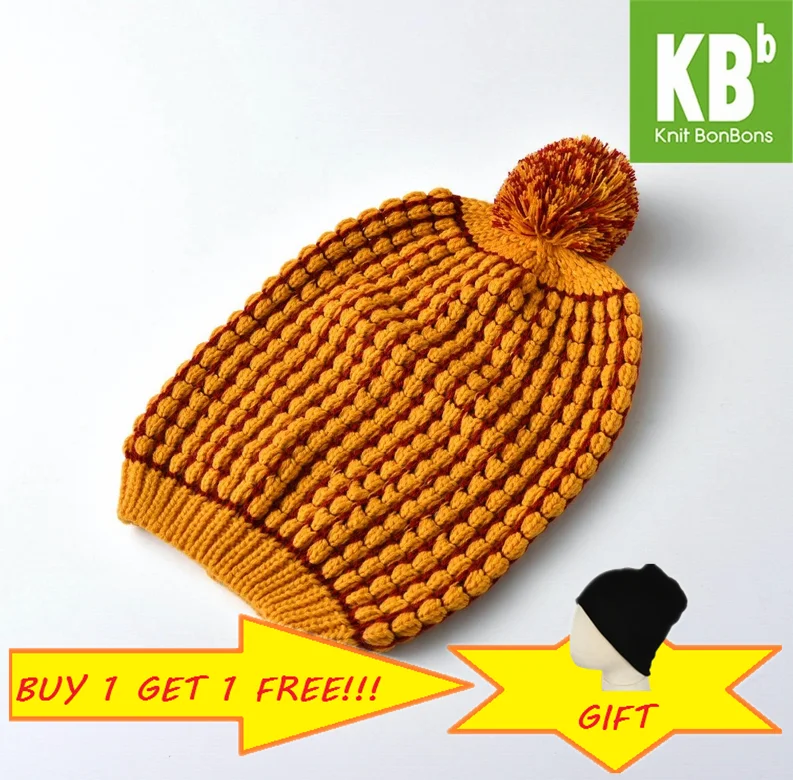 2018 KBB весна оранжевый цвет Теплая Рождественская коробка полосатая помпон