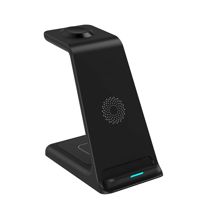 LPXZLY Qi 3 en 1 soporte de cargador sin cables para iPhone13 12/XR/Xs/AirPods3/iWatch5 carga r&aacute;pida de cables para SamsungS20/S10/Watch/Buds-3