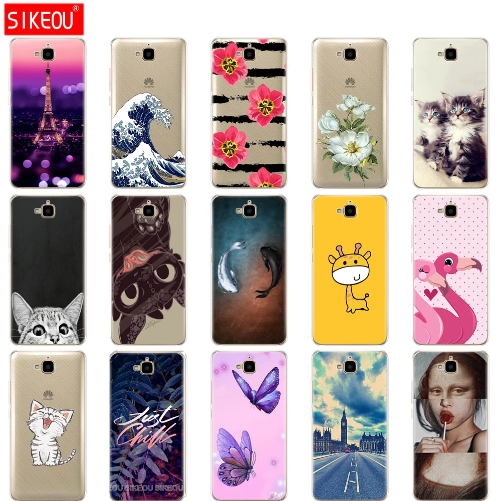 Чехол для Huawei Honor 4C Pro чехол Мягкая силиконовая задняя крышка из ТПУ Y6 2015 телефона