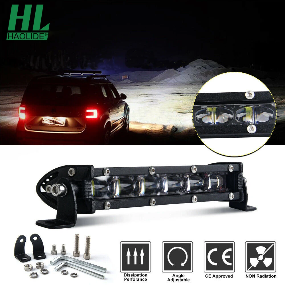 HAOLIDE 7 дюймов 90 Вт светодиодный рабочий светильник грузового автомобиля 12V 24V внедорожник ATV 4х4 внедорожный светильник баров комбо 6000 К супер яркий мотоцикл