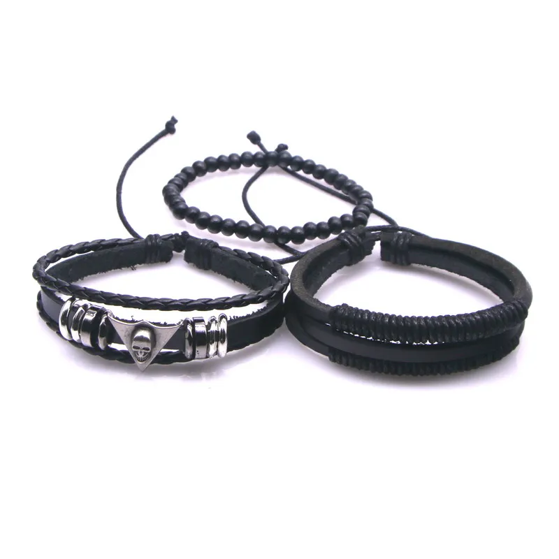 4 шт./компл. панк повседневные плетеные браслеты с подвесками глаз крыльев