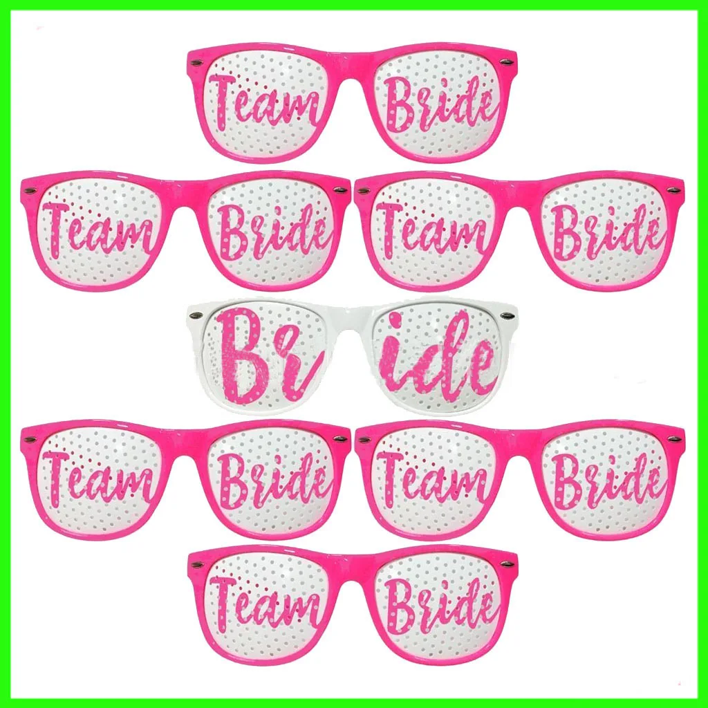 

Teambride Bride Glasses Hen Night Party Decoration Wedding Bridal Shower Bachelorette Party Supplies