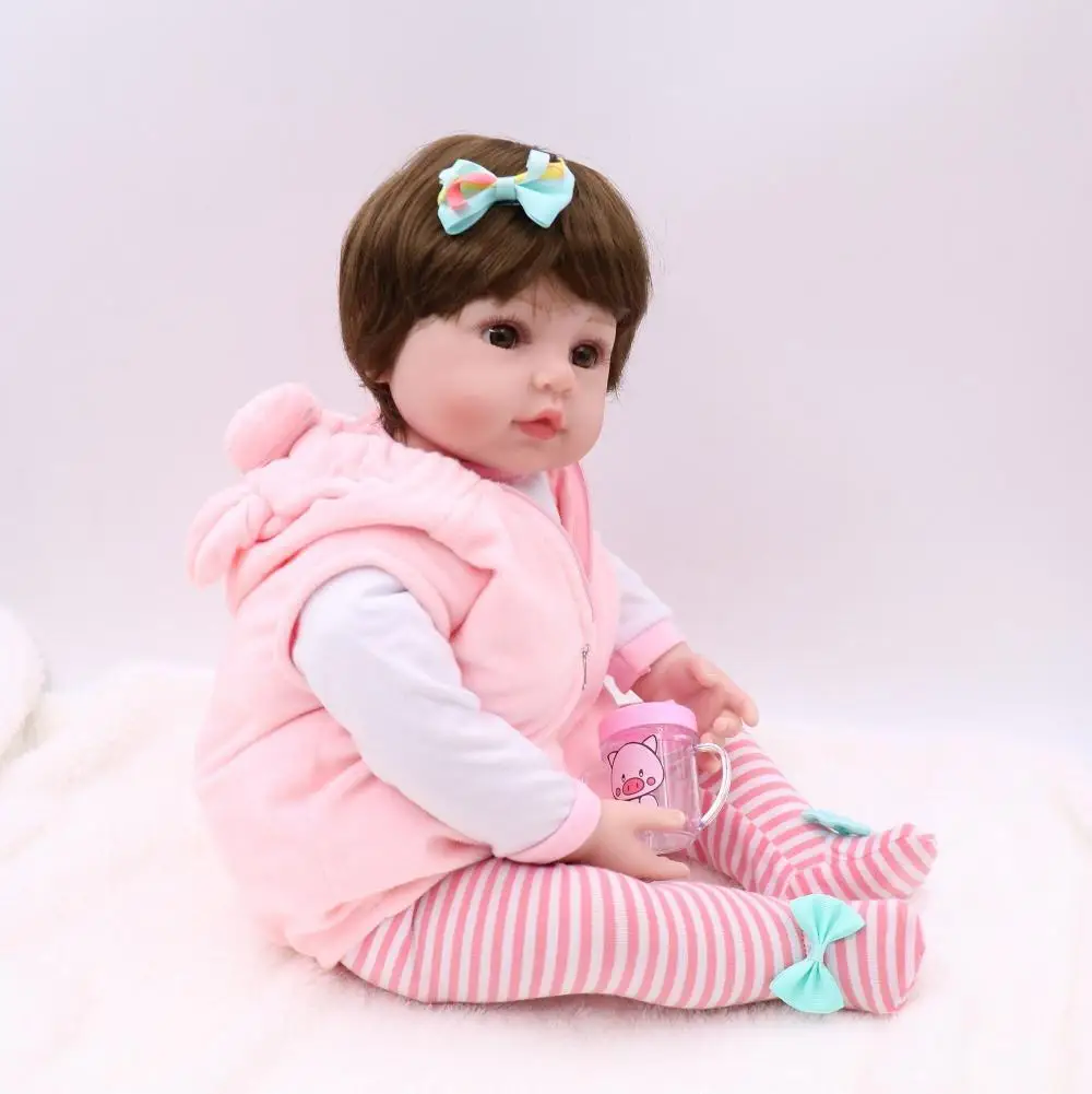 

47CM Simulate Reborn Doll Magnet Pacifier Bottle Toy for Kids Christmas Gifts
