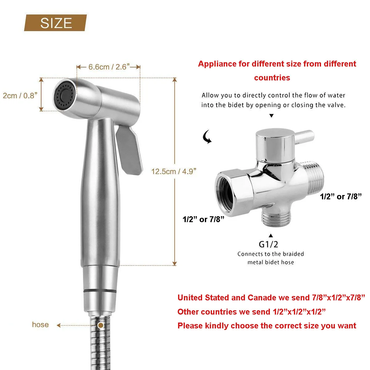 Туалет ручной Shattaf биде опрыскиватель из нержавеющей стали насадки для душа