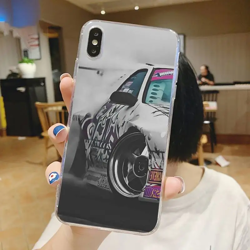 

car eat sleep JDM pattern Phone Case Transparent soft For iphone 5 5s 5c se 6 6s 7 8 11 12 plus mini x xs xr pro max