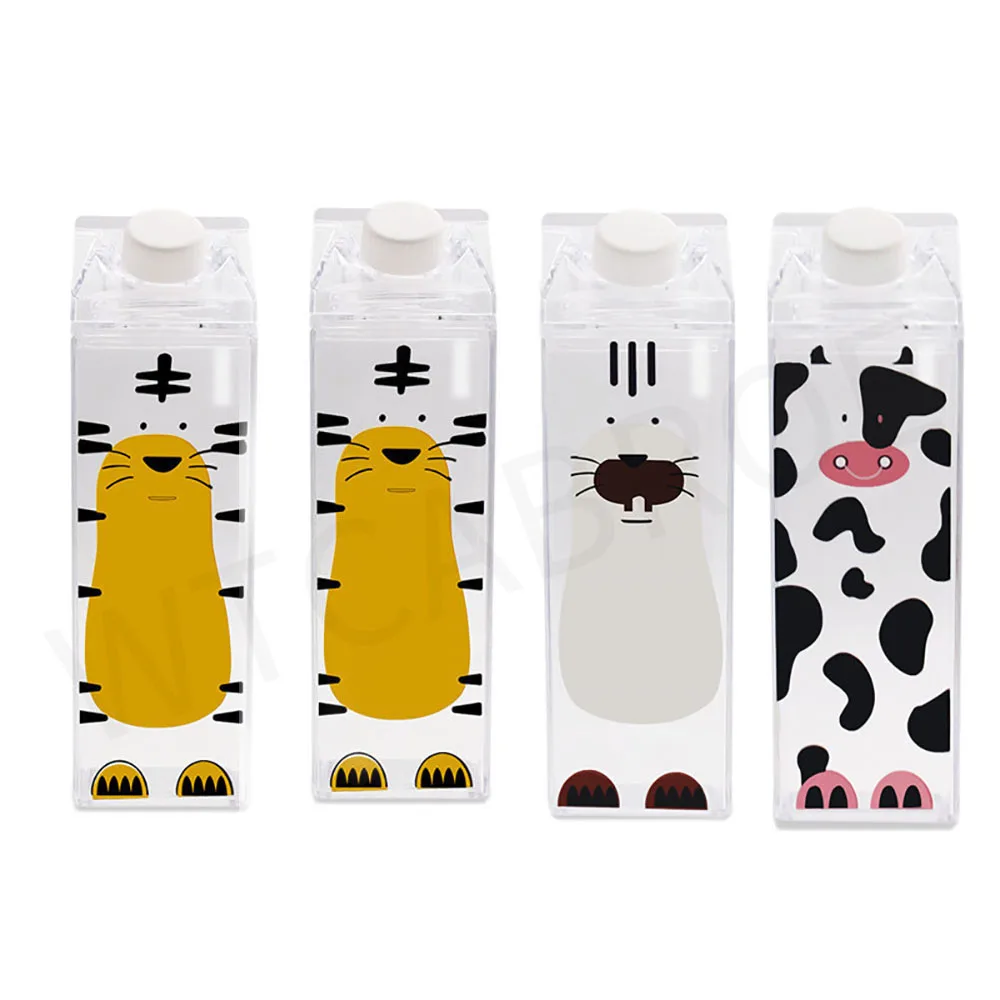 

Kitchen Leakproof Creative Transparent Milk Water Bottle Drinkware Outdoor Climbing Tour Camping Children Men Milk Water Bottles
