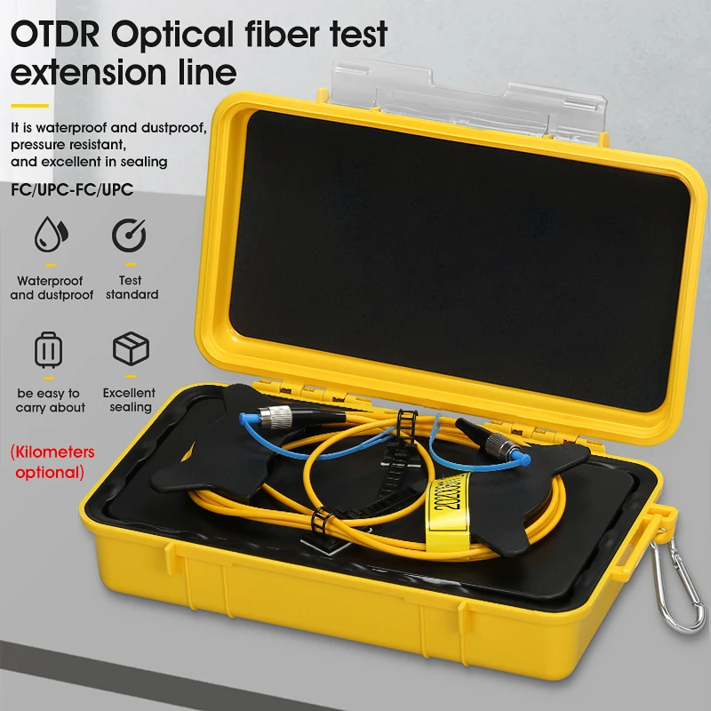 FC/UPC-FC/UPC OTDR Dead Zone Eliminator,Fiber Rings ,500M 2Km Fiber Optic OTDR Launch Cable Box 1km SM 1310/1550nm Free Shipping