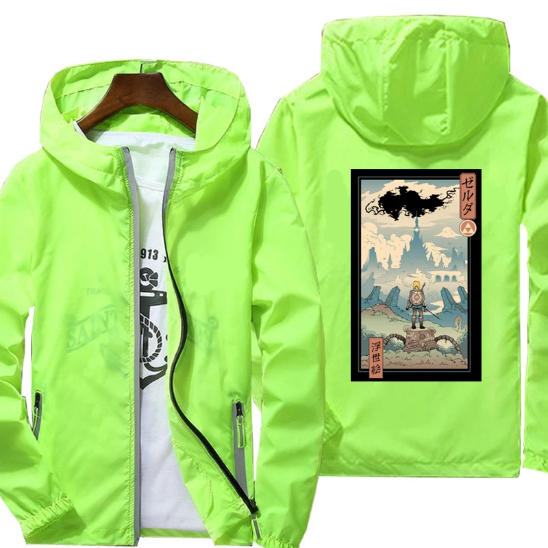 

Ветровка на молнии для мужчин и женщин, толстовка с капюшоном, спортивная одежда, тонкая куртка, уличная одежда, осень-весна