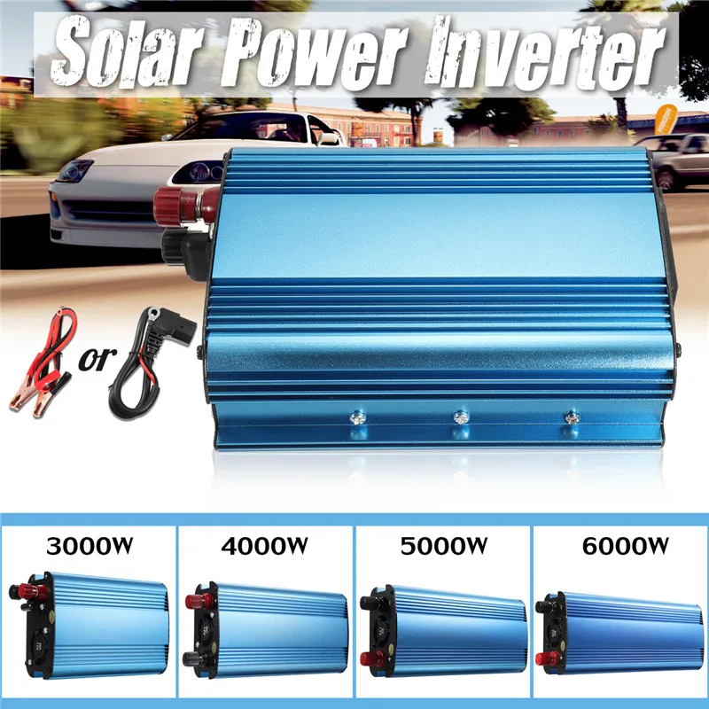 

Car Inverter 3000W DC 12/24/48/60V To 220V Solar Power Inverter Converter For Road Trips Vacations Outdoors Car Truck