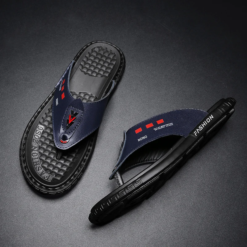 

Sandals Men Leather Genuine Zandalias Hombre Summer Men Sandals Sandalia Masculino Sandals-men Slide