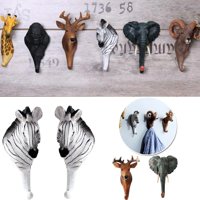 Coat Hanger Hanging Hooks Animal Clothing Display Racks Decor Wall Hook Hat Holder Decoration Home | Дом и сад
