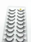10 паркомпл. макияж Natural3DVolume норки искусственные завитые ресницы крест длинный толстый ресницы серо-коричневого цвета Мягкая ручной наращивание ресниц