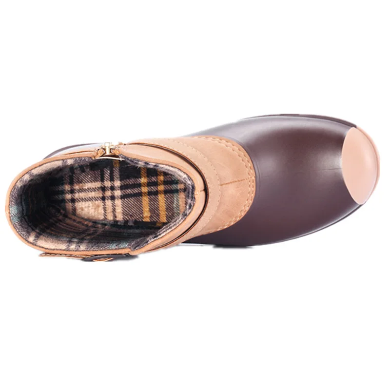 Сезон осень-зима непромокаемые сапоги женская обувь резиновые сохраняющие тепло