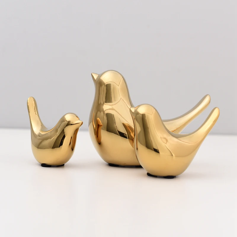 

Golden Bird Ceramic Decoration Modern Small Family Nordic Style Living Room Creative Small Decoration Office Home Decoration