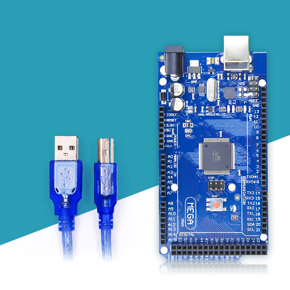 МЕГА 2560 R3 плата 2012 официальная версия с ATMega 2560 ATMega16U2 чип для Arduino интегрированный драйвер с оригинальной розничной коробкой - Цвет: Красный